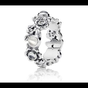 Pandora Flowers & Stone Ring
